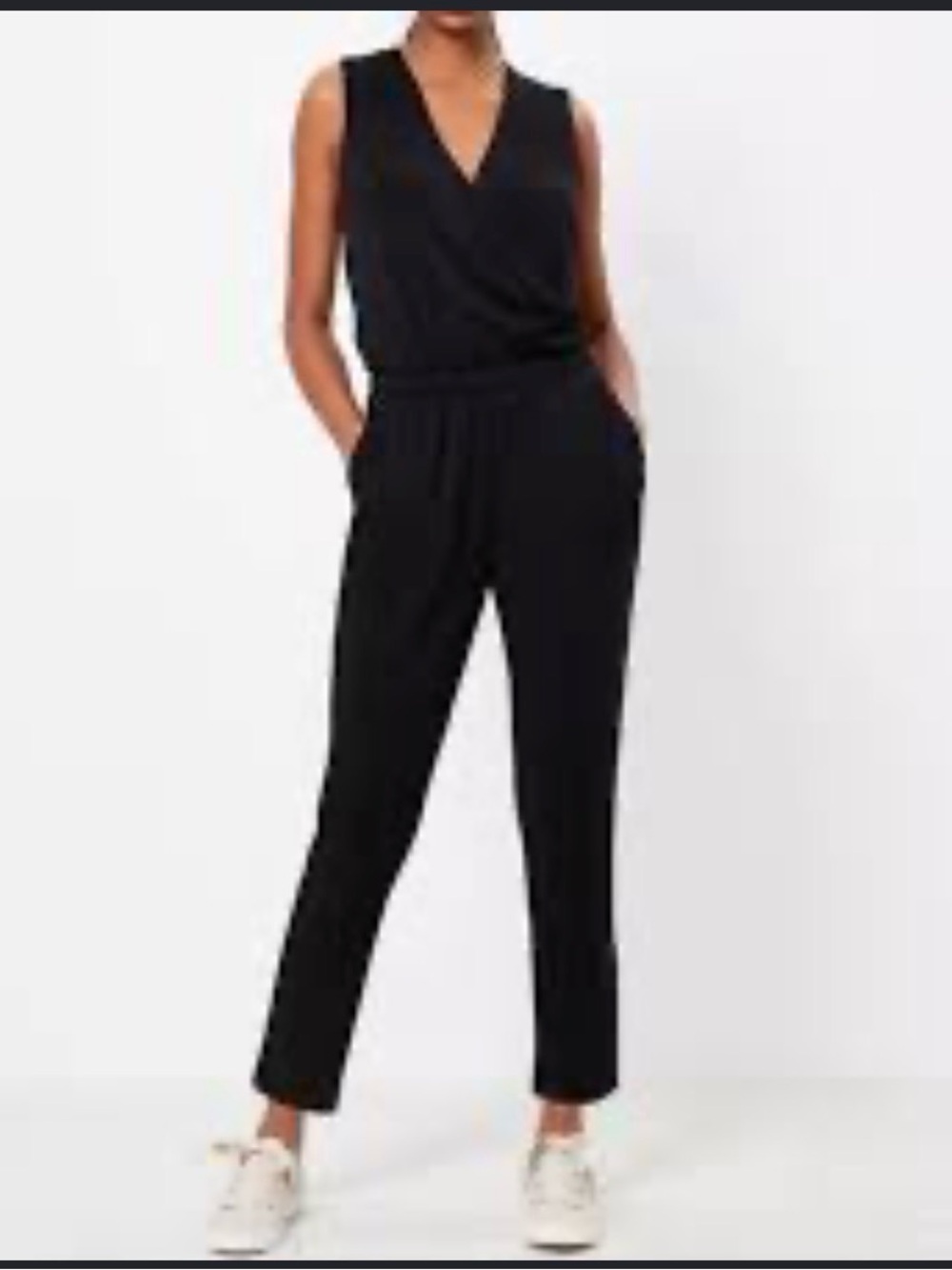 Lou & Grey Black Sleeveless V-Neck Jumpsuit